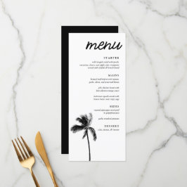 Elegante Palm Tree Bat Mitzvah Janto Menu