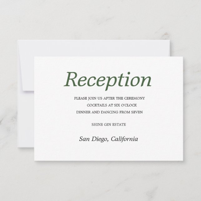 Elegante Palm Tree Chic Wedding RSVP (Frente)