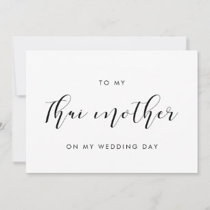 Elegante para minha mãe tailandesa no meu cartão d