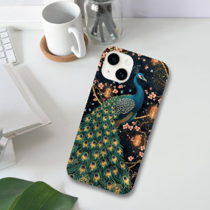 Elegante Peacock Cherry Blossom Art