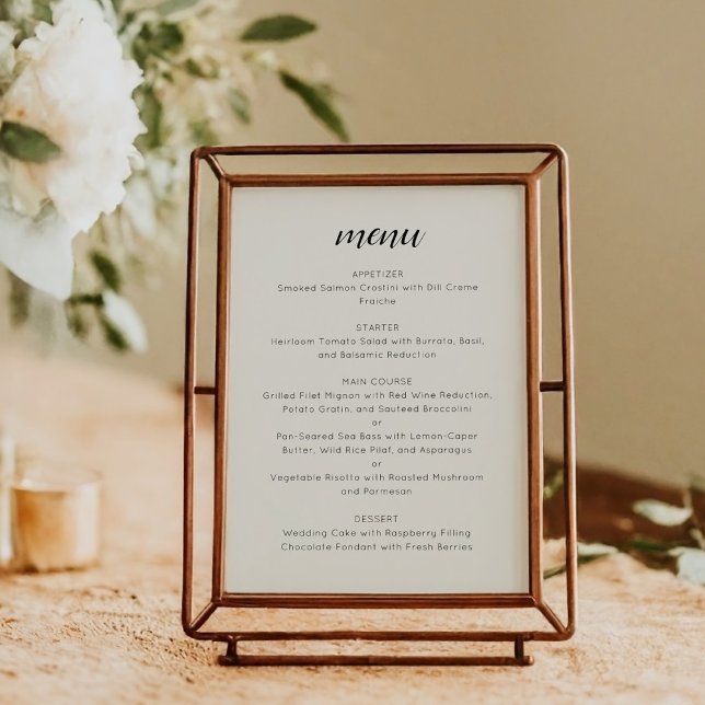 Elegante Personalizado Menu Modelo Ivory Cream (Criador carregado)