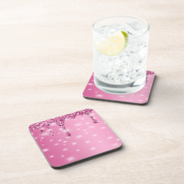 Elegante Pingente Brilhante Rosa Quente Porta-Copo