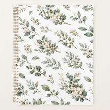 Elegante Planejador Botânico de Eucalipto