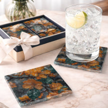 Elegante Porta-copos de Vidro com Flor de Cerejeir