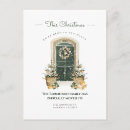 Elegante Porta Verde Inverno Novo Anúncio de Casa