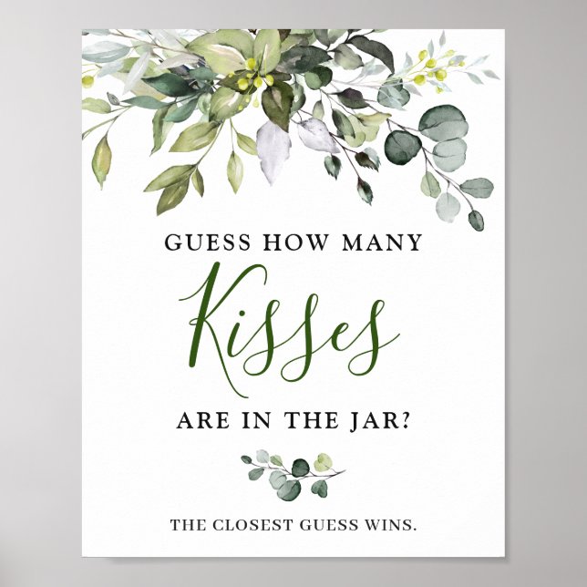 Elegante Poster de Chá de panela Eucalyptus Waterc (Frente)