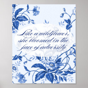 Elegante Poster de citação botânica, arte motivaci