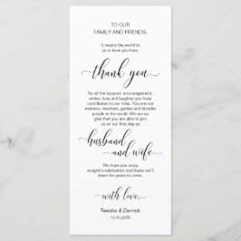 Elegante preto clássico, Cartões de agradecimentos