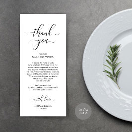 Elegante preto clássico, Cartões de agradecimentos