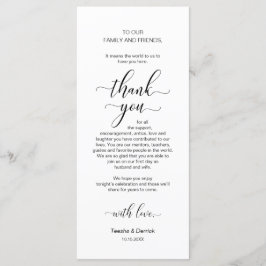 Elegante preto clássico, Cartões de agradecimentos