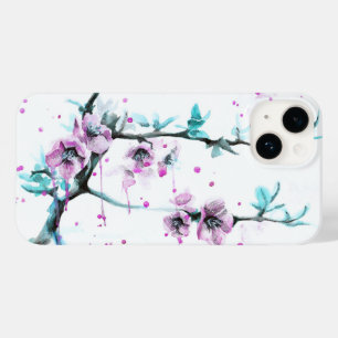 Elegante Primavera floral Cor de água floral rosa