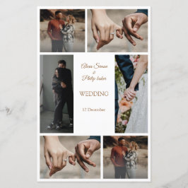 Elegante programa de casamento em foto moderna min