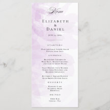 Elegante Purple Watercolor Menu