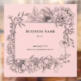 Elegante Quadro Floral Preto Salão Florista em Ros