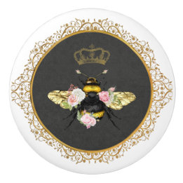 Elegante Rainha Abelha Francesa Rosas Rosa Cinza D
