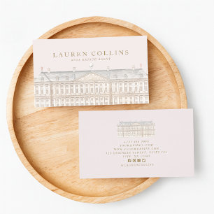 Elegante Real Estate Agent Cartão de visita