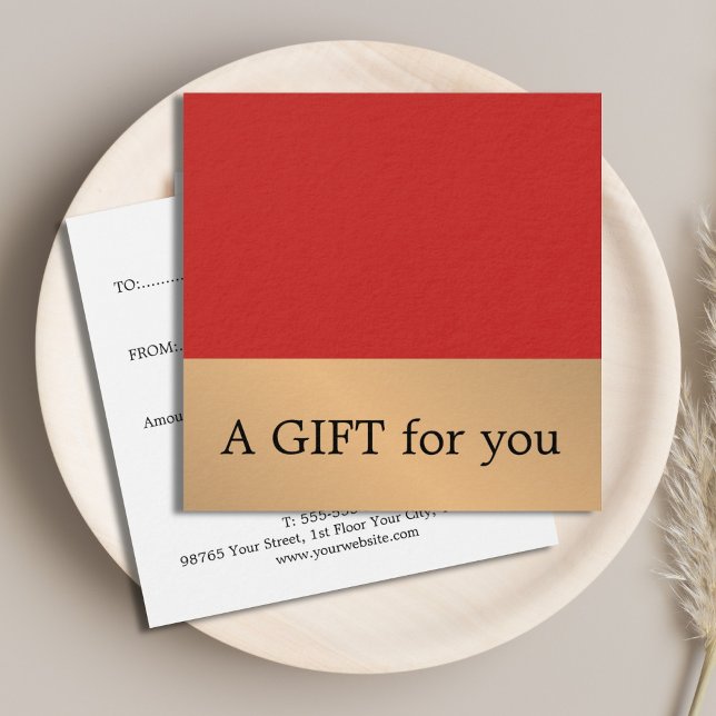 Elegante Red Faux Dourada Bold Salon (Criador carregado)