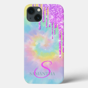 Elegante Resfriar Ombre Brilho Gotas Tinta Tie Dye