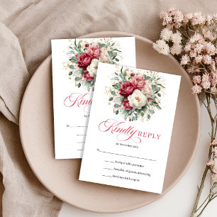 Elegante Resposta de Casamento com Acento Dourado