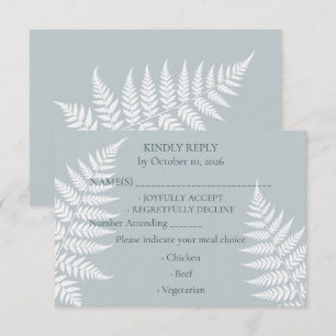 Elegante Resposta de Casamento em Azul Gelo Botâni