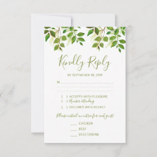 Elegante Resposta de Casamento Verde 3 Prato Princ