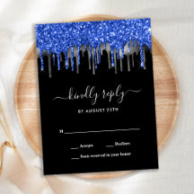Elegante Resposta de Convite de Casamento com Bril