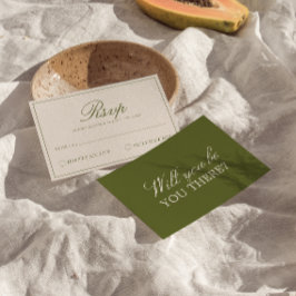 Elegante resposta de RSVP de casamento sofisticado
