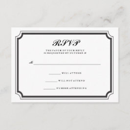 Elegante Resposta Formal Preto e Branco