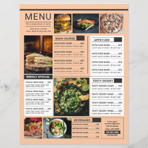 Elegante Restaurant Menu Modelo - Design Per