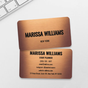 Elegante Rich Copper, Dourado Cartão de visita Mod
