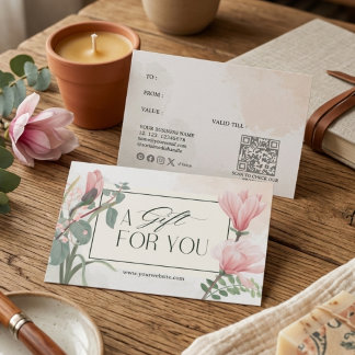 Elegante Rosa Branco Floral Um Presente Para Você