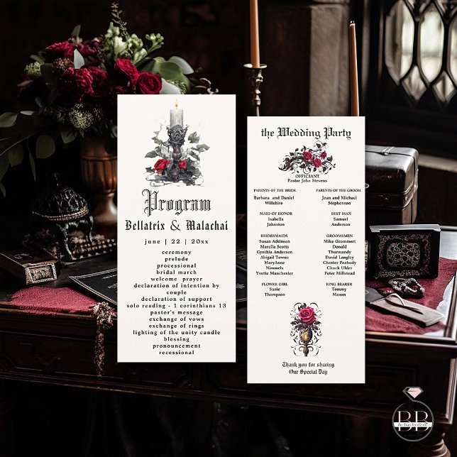 Elegante Rosa de Cereja Gótica Crítica de Candlest (Criador carregado)