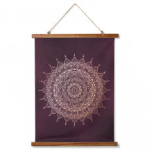 Elegante Rosa Dourado na Borgonha Floral Henna Man