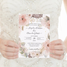 Elegante Rosa Floral Dourado Eucalyptus Leaf Green