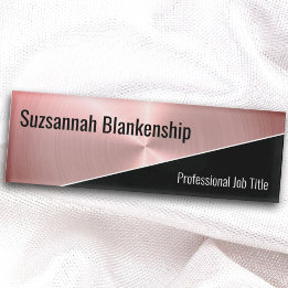 Elegante Rosa Metalizado Diagonal Profissional 