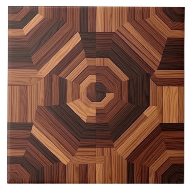 Elegante Rosewood - Azulejo de cerâmica sem padrão (Frente)