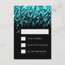 Elegante RSVP Falling Stars Turquoise