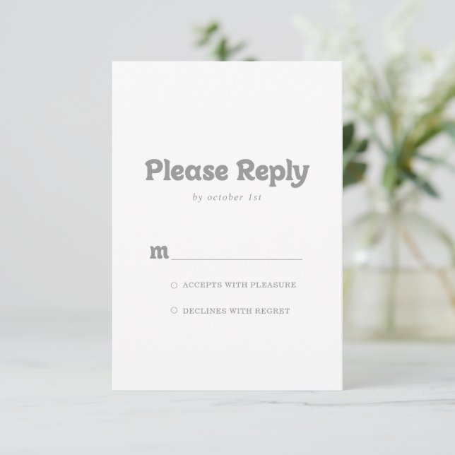 Elegante RSVP Minimal Formal (Em pé/Frente)