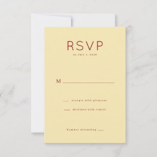 Elegante RSVP Minimalista Bege