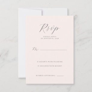 Elegante RSVP Minimalista Bege