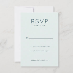 Elegante RSVP Minimalista de Hortelã