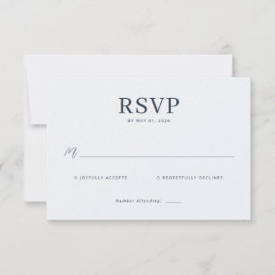 Elegante RSVP Minimalista Preto