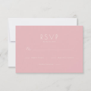 Elegante RSVP Minimalista Rosa
