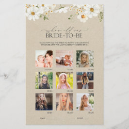 Elegante Rustic Watercolor Chá de panela Game