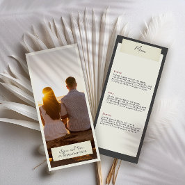 Elegante Rustic Wedding Menu com foto