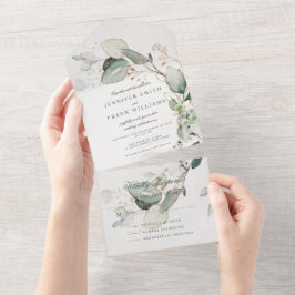 Elegante Rustico Eucalipto Verde Elegante Casament