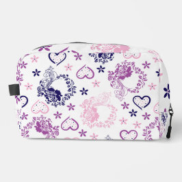 Elegante Sacola de Maquiagem com Coroa de Flores &