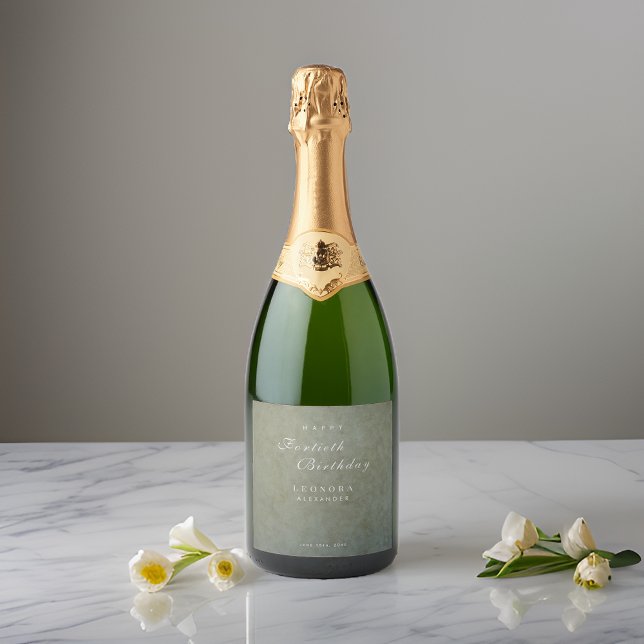 Elegante Sage Dourado QUALQUER Festa de aniversári (Criador carregado)