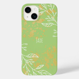Elegante Sage Green Floral Dourado