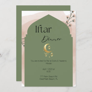 Elegante Sage Green Ramadan Iftar Convite